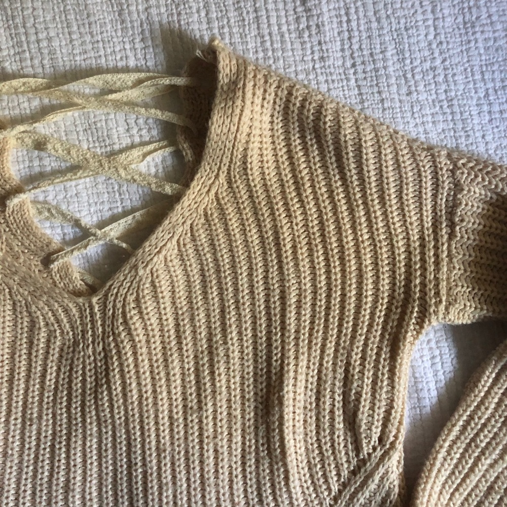 Lace Up Sweater